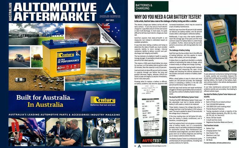 Battery Testing Article in AAAA magazine